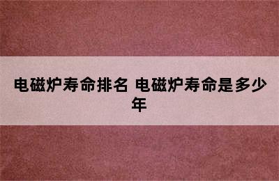 电磁炉寿命排名 电磁炉寿命是多少年